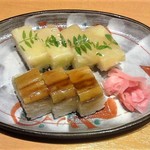 美々卯 - 鯛と穴子押し寿司