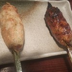 炭火焼鳥ええとこ - つくね（しお、タレ）♪