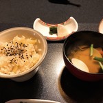湯主一條 - 栗ご飯　はっと汁　手作りお新香
