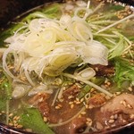 Yakiniku Reimen Yamanakaya - 青唐塩温麺。めっちゃ辛いですよ～(TДT)