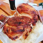 Maui Mike’s Fire-Roasted Chicken - 私の1/2ご飯デカ盛り