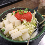 門前仲町 三久 - 明太もちもんじゃ 1200円くらい