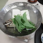 玉造温泉 清風荘 - 朝食の湯豆腐
