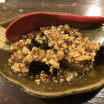 金町製麺 - 揚げなすのそぼろあんかけ 390円