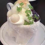 cafe lunch Natural メイ - 抹茶パフェ、ぎゅうひがだらりと、