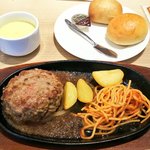 ステーキ宮 - 宮ハンバーグランチ (宮のたれ・パン)