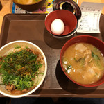 すき家 - ねぎ玉牛丼 とん汁おしんこセット 480円＋250円