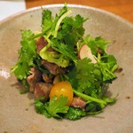 ながほり - パクチーサラダ(ずりと肝入り) 