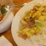 夢民 - ベーコン野菜 ３ホット 小盛り（トッピング前）