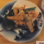 松江の味 郷土料理 出雲 川京 - もろげ海老と鰻の骨せんべい