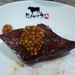 にくがとう - 牛ハツとタスマニア産粒マスタード