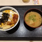 Matsunoya - 厚切りロースかつ丼 豚汁セット