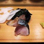 鮨処 多田 - 造り　八戸の炙り〆鯖