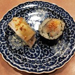鮨処 多田 - 鮨　小肌と大葉の巻鮨と小鯛の棒鮨