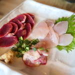 ろばたやき山ろく - 刺身3種盛り