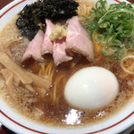 生姜醤油専門 我武者羅 - 背脂生姜醤油味玉ラーメン