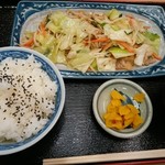 Nihon Zaka Pakingu Eria Nobori - 野菜炒め定食