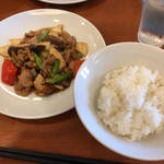 中国料理 龍薫 - Ａ.黒椒肉片・ライス