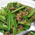 味芳斎 - ニンニクの芽牛肉炒め