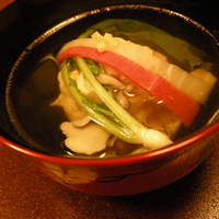 銀座 小十 - 椀：帆立貝身丈