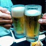 tedukuriryouritojizakeoto - 生ビールで　( ^_^)／q□☆□p＼(^_^ ) カンパァーイ！