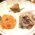 魚菜 - 珍味の三品盛り 780yen