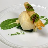 帆立のムースのポワロー包み