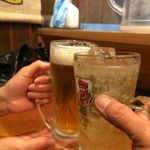 カスヤ - H.30.12.17.夜 ハイボール 400円税込 vs アサヒスーパードライ生(中) 500円税込 de 乾杯♪