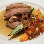 ル・ヨシマサ - 太根のファルシー＆鴨のポワレ添え