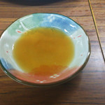 松竹園 - センマイ用に塩の入った胡麻油もいただきました