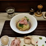 つくばらーめん 鬼者語 - 水と煮干　塩ラーメン　特製盛