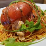 ファリナモーレ - ◆「伊勢海老とズワイガニの辛いトマトソースとルッコラ パスタ リングイネ」
