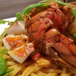 ファリナモーレ - ◆「伊勢海老とズワイガニの辛いトマトソースとルッコラ パスタ リングイネ」