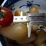 上澤梅太郎商店 - 一般的な大きさのプチトマトとの比較です４６.2ミリもありました！
