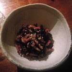 焼き鳥 丈参 - 砂肝の汐こぶ和え