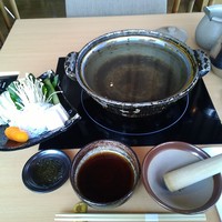 銀座しゃぶ通 マロニエゲート店 - １、まず野菜が到着（牛タン麦とろセット）