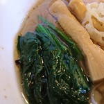 麺屋 双喜 - ほうれん草とシナチク、これも良いんだなぁ！