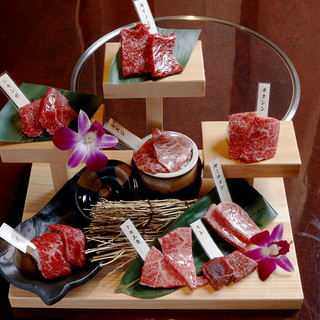 黒樺牛希少部位8種食べ比べコース 焼肉 夢一 大崎店 大崎 焼肉 食べログ