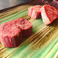鉄板焼 備彩 - 千屋牛、ロースとヒレです。