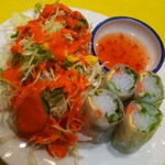 カマナ - 生春巻きと野菜サラダ