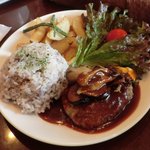 セルフィユ軽井沢カフェ - ランチ：ハンバーグ