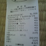 ディオ - レシート207円　2011.10.19