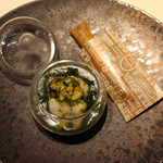 イル チプレッソ祇園 - 椎茸がテーマの前菜　椎茸のフランと牡蠣コンフィ　椎茸の春巻き