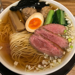 麺屋さくら - 鴨ラーメン1.5玉、鴨団子増し