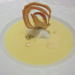 プレヴナンス - トウモロコシのスープ、玉ねぎのシャーベット