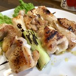 ナガタ店 - ナガタ流、焼き鳥、自家製柚子胡椒を添えて（マキ限定menu）