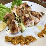 ナガタ店 - ナガタ流、焼き鳥、自家製柚子胡椒を添えて（マキ限定menu）