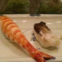 鮨の与志喜 - 蒸しエビ、トリガイ