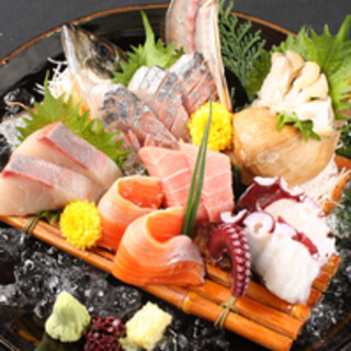 Enjoy carefully selected fresh fish as sashimi