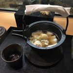 鮨松榮 - 真鱈と白子の鉄鍋